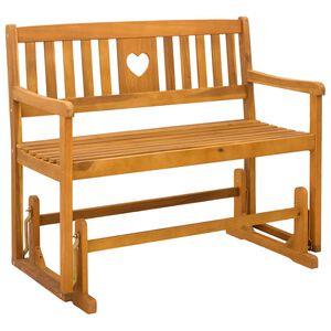 vidaXL Hage Gleiter Benk Naturlig 110 x 59 x 97 cm Solid akasietre