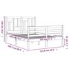 vidaXL Sengeramme med hodegavl 120x200 cm heltre