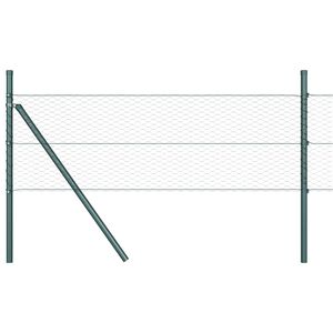 vidaXL Sekskantet gjerde grunstift 100 x 0,4 m PVC-belagt st&aring;l Gr&aring;