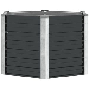 vidaXL H&oslash;ybed antrasitt 129x129x77 cm galvanisert st&aring;l