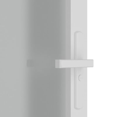 vidaXL Innerdør 76x201,5 cm hvit matt glass og aluminium