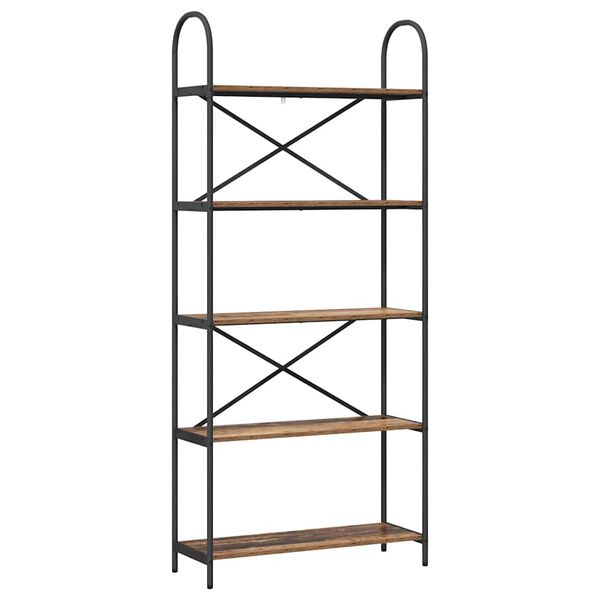 vidaXL Bokhylle Gammelt tre 80 x 30 x 183 cm Konstruert tre