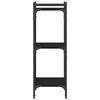 vidaXL Bokhylle 3 etasjer svart 40x30x86 cm konstruert tre