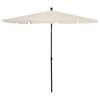 vidaXL Hageparasoll med stang 210x140 cm sand