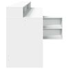 vidaXL Skrivebord med LED-lys hvit 200x104x91 cm konstruert tre