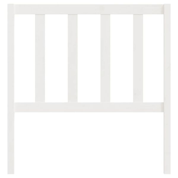 vidaXL Sengegavl hvit 106x4x100 cm heltre furu