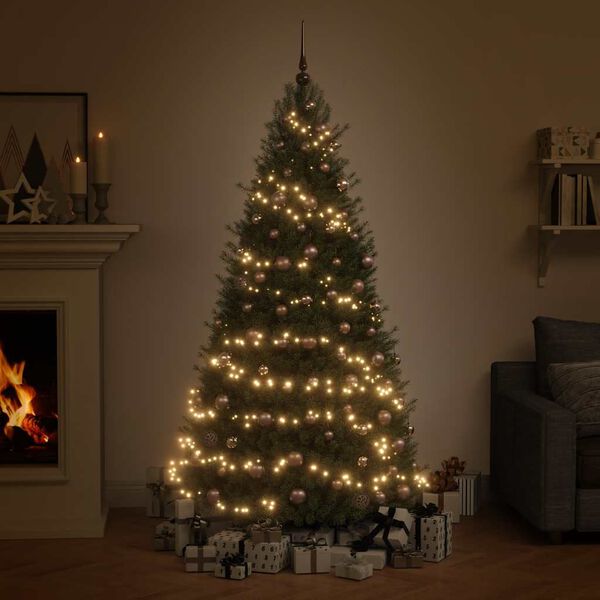 vidaXL Julekulesett 60 deler med topp og 150 LED rosa gull