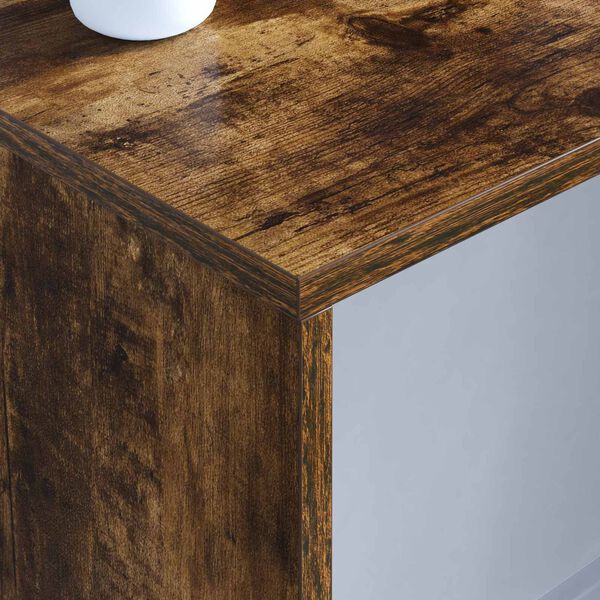 vidaXL Veggmontert skrivebord R&oslash;kt eik 100 x 45 x 30 cm Konstruert tre