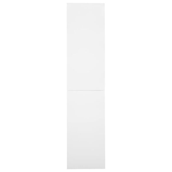 vidaXL Kontorskap med skyvedør 90x40x180 cm stål hvit