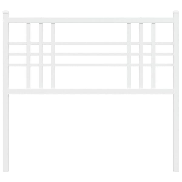 vidaXL Utskiftbar sengegavl i metall hvit 100 cm