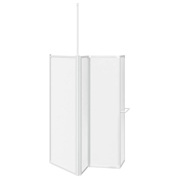 vidaXL Badskjerm Frostet 120 x 70 x 137 cm Aluminium