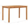 vidaXL 7-delers hagespisesett 120x70 cm heltre teak