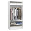 vidaXL Garderobe h&oslash;yglans hvit 100x50x200 cm konstruert tre
