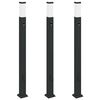 vidaXL Pullertlamper med sensor og stikkontakt 3 stk 110 cm svart IP44