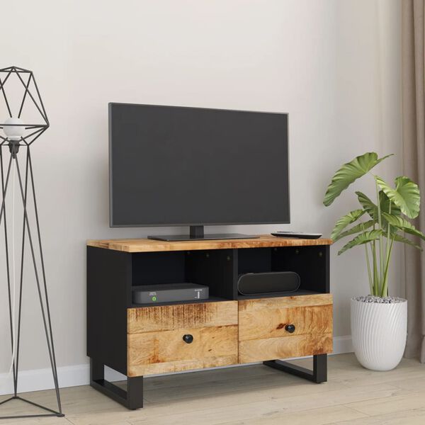 vidaXL TV-benk 70x33x46 cm heltre mango