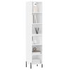vidaXL Highboard h&oslash;yglans hvit 34,5x32,5x180 cm konstruert tre