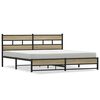 vidaXL Sengeramme i metall uten madrass sonoma eik 193x203 cm