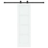 vidaXL Skyved&oslash;r 61 x 198,5 cm Konstruert tre Hvit og svart