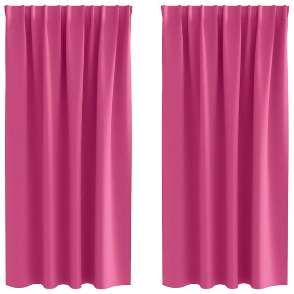 vidaXL M&oslash;rkleggende Gardiner med Ringer 2 pcs Lys Rosa 175 x 140 cm