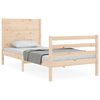 vidaXL Sengeramme med hodegavl 100x200 cm heltre