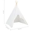 vidaXL Tipi-telt for barn med pose ferskenhud hvit 120x120x150 cm