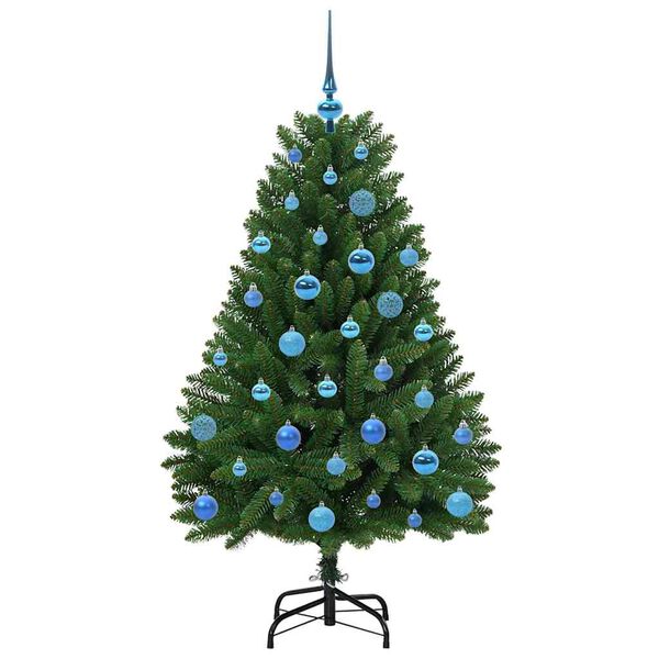 vidaXL Kunstig juletre med 150 LED gr&oslash;nn 150 cm PVC og metall