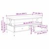 vidaXL Kaffebord Gammelt tre 100 x 51 x 45 cm Konstruert tre