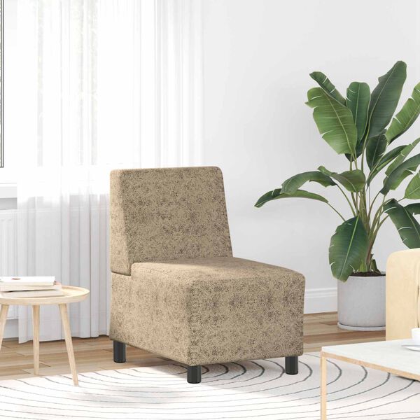 vidaXL | Sofa stol | med pute Lysegr&aring; 55 x 74 x 82 cm Faux semsket skinn