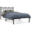 vidaXL Sengeramme i metall med hodegavl svart 100x190 cm