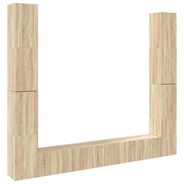 vidaXL TV-benksett 6 stk sonoma eik konstruert tre