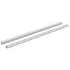 vidaXL Klesslanger 2 pcs s&oslash;lv 764 x 15 x 29 mm Aluminium Legering