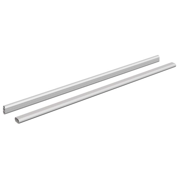 vidaXL Klesslanger 2 pcs s&oslash;lv 764 x 15 x 29 mm Aluminium Legering