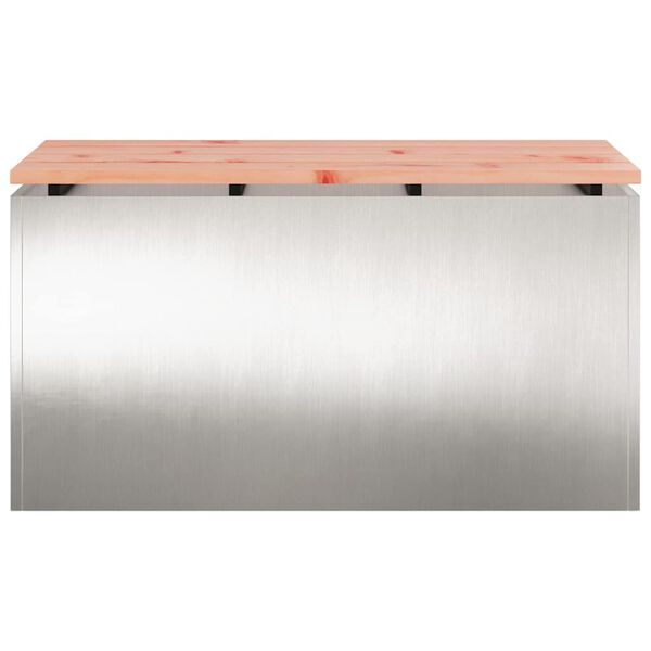 vidaXL Hagebenk s&oslash;lv 80 x 40 x 43 cm Rustfritt st&aring;l