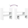 vidaXL Justerbar skrivebordshylle hvit 40x17x41 cm konstruert tre