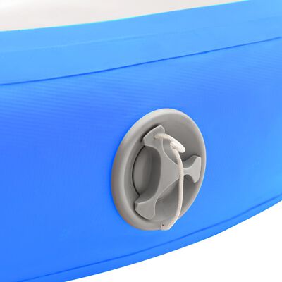 vidaXL Oppblåsbar gymnastikkmatte med pumpe 100x100x10 cm PVC blå