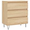 vidaXL Skjenk sonoma eik 60x35x70 cm konstruert tre