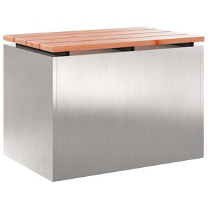 vidaXL Hagebenk s&oslash;lv 60 x 40 x 43 cm Rustfritt st&aring;l