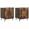 vidaXL Nattbordskap 2 stk. R&oslash;kt Eik 43 x 34,5 x 52 cm Konstruert tre