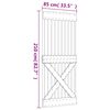 vidaXL Skyvedør med monteringstilbehør 85x210 cm heltre furu