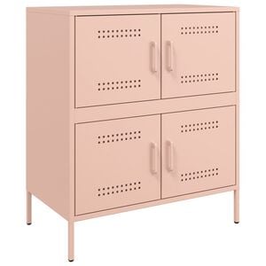 vidaXL Skjenk rosa 68x39x79 cm st&aring;l
