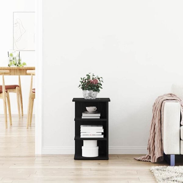 vidaXL Sideskap Svart Eik 35 x 35 x 55 cm Konstruert tre