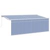 vidaXL Uttrekkbar markise Bl&aring; 350 x 200 cm stoff