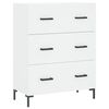 vidaXL Highboard hvit 69,5x34x180 cm konstruert tre