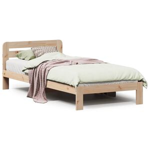 vidaXL Sengeramme uten madrass 90x200 cm heltre furu