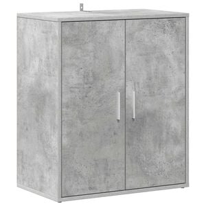 vidaXL Skoskap betonggr&aring; 60x35x70 cm konstruert tre