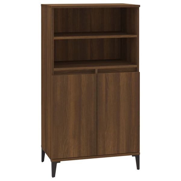vidaXL Highboard brun eik 60x36x110 cm konstruert tre