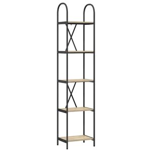 vidaXL Bokhylle 5 niv&aring;er 40 x 30 x 183 cm Konstruert tre Sonoma eik