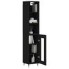 vidaXL Highboard svart 34,5x34x180 cm konstruert tre