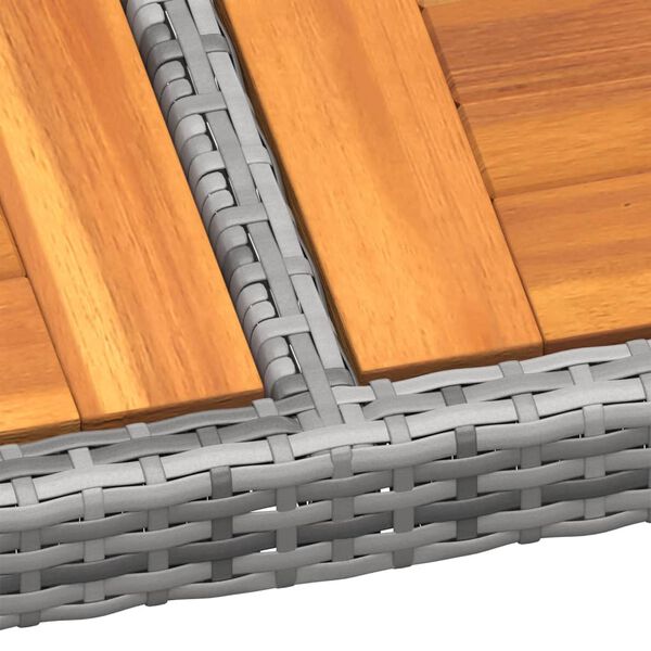 vidaXL Hagebord 200x150x75 cm akasie og polyrotting grå
