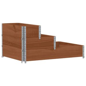 vidaXL H&oslash;ybed 3 trinn brun 120x80 cm heltre furu